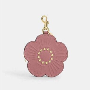 NEW Coach Pink Tea Rose Bag Charm